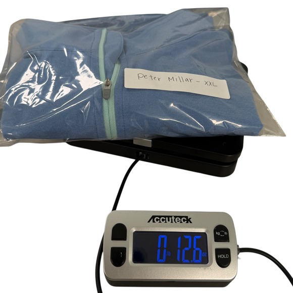 Peter Millar Men XXL Perth Performance Blue Sea Quarter Zip Pullover Golf Active - Picture 10 of 10